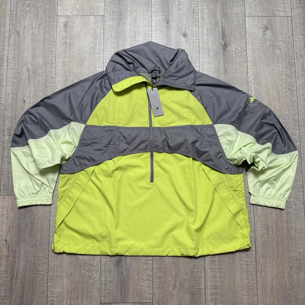 Adidas By Stella McCartney True Nature Pull On Windbreaker Jacket Neon Size XL W